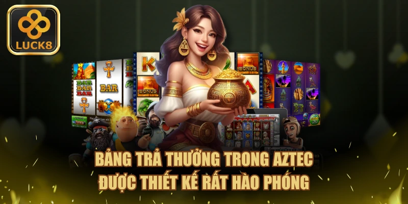 Bảng trả thưởng trong Aztec được thiết kế rất hào phóng
